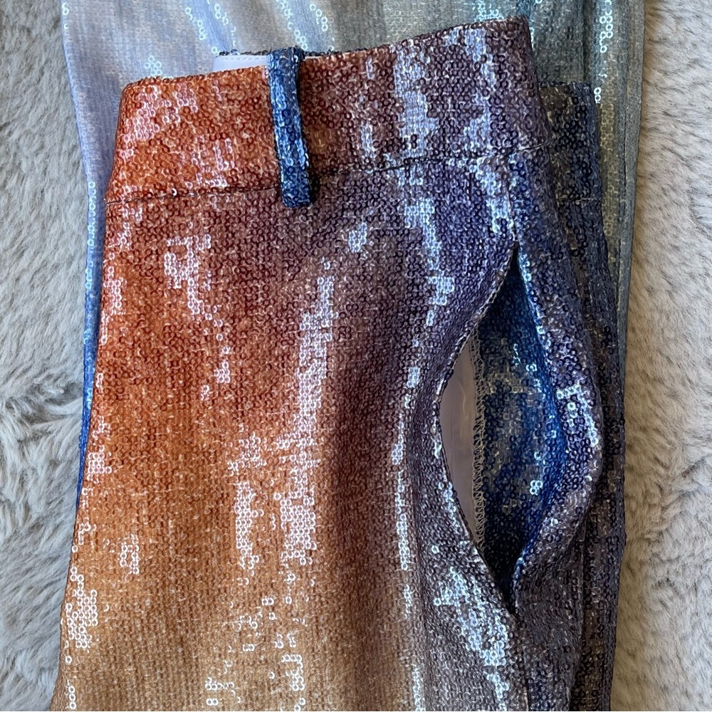 PRISCAVera Sequin Ombré Flare Pants size small - Picture 7 of 16